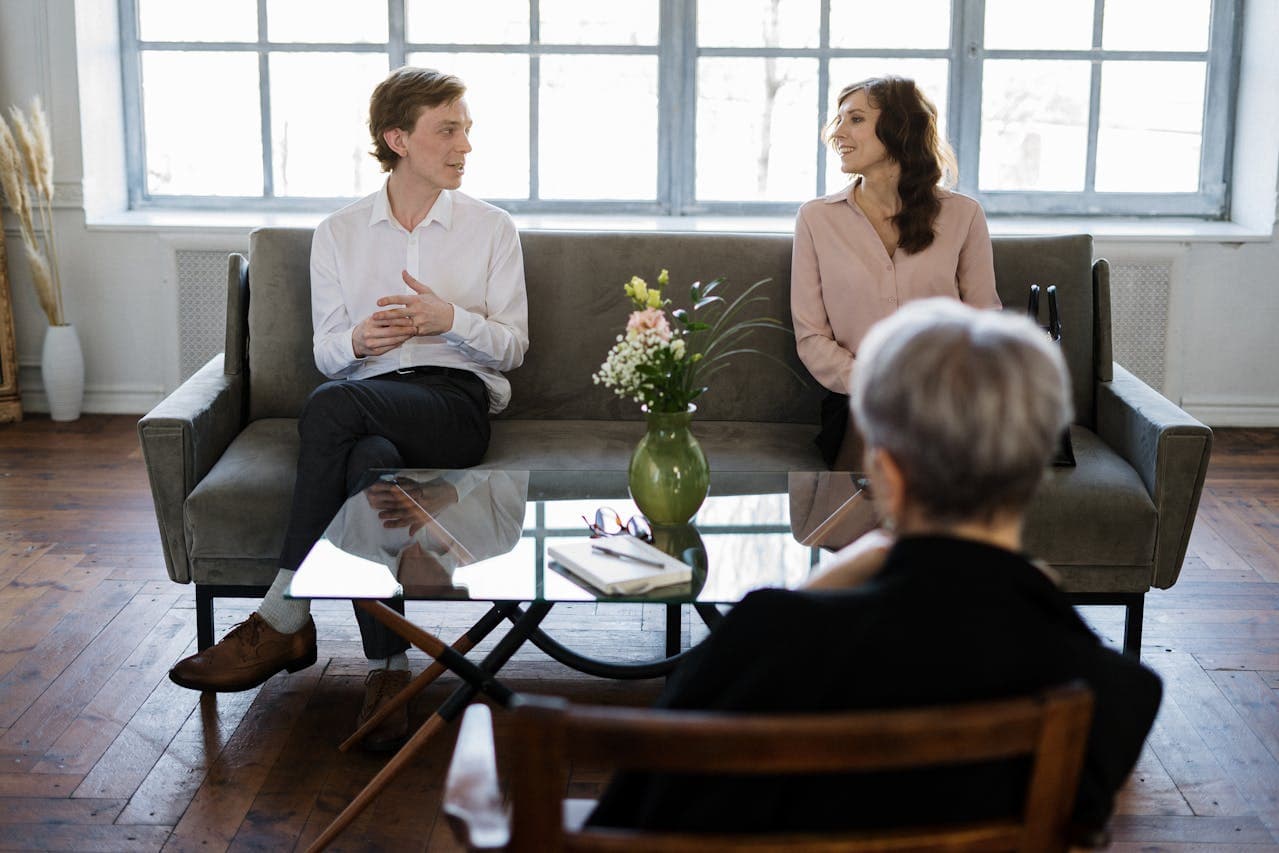 health coache with their sessions in a conference room.