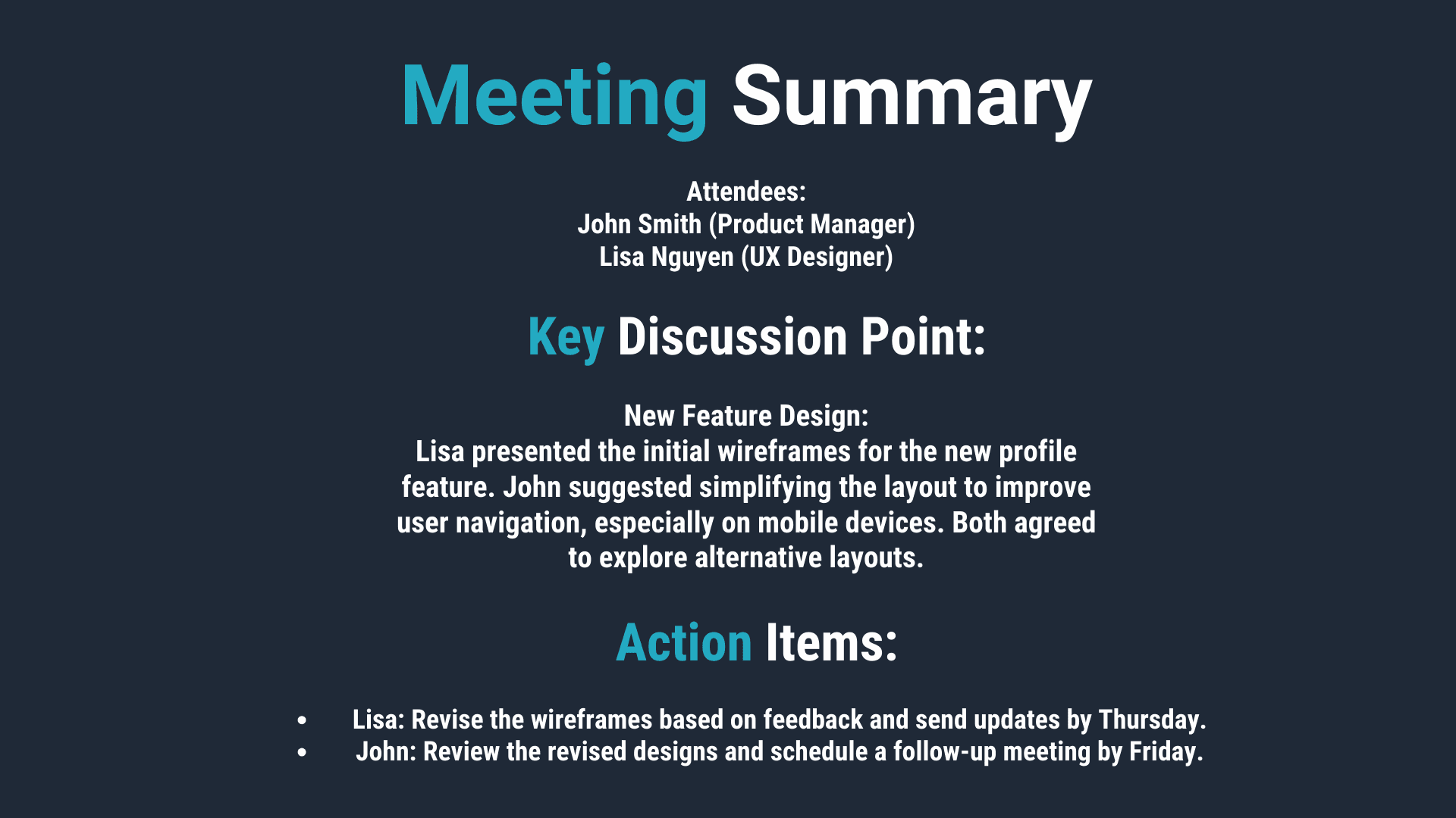 image with a meeting summary document automatically generated by an AI transcription tool