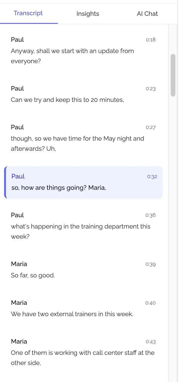 Full meeting transcript in KenzNote