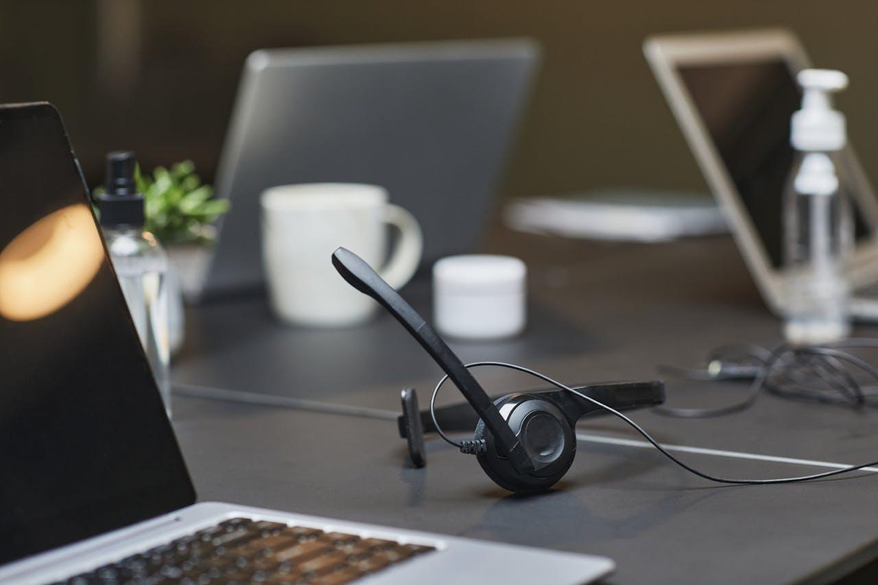 Sales Desk with Headset